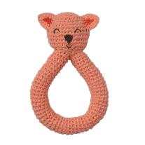 Hoppa - Плетена дрънкалка от 100% органичен памук "Коте"