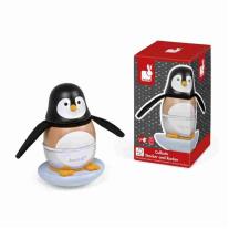 Janod - Дървена играчка за нинзване - Клатушкащо се пингвинче