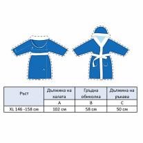 PNG ДЕТСКИ ХАЛАТ ЗА БАНЯ XL - ЖЪЛТ/БЯЛ