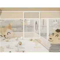 Бебешка мека ограда с цип SONNE Kiva 180х150х65