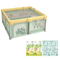 Бебешка кошара с килим и безопасна зона SONNE JumpiPlay 120x120