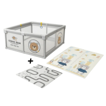 Бебешка кошара с килим SONNE CosmoBear Yard 120x120