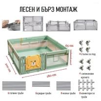 Бебешка ограда с врата Sonne Ivy mint 