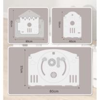 Бебешка ограда за безопасна игра Sonne Baby House бял + сив цвят 