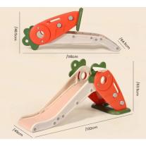 Детска пързалка Carot в оранжев цвят и затворени стълби 