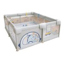 Бебешка мека ограда с цип Sonne Kai Grey Junior в комплект с мек килим и топки