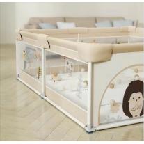 Бебешка мека ограда с цип Sonne Mori в комплект с мек килим и топки