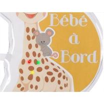 Софи жирафчето светещ знак "Baby on Board" (Бебе в колата)