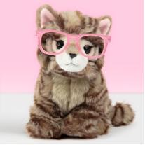 Плюшено коте с очила Пейдж 23 см Studio Pets