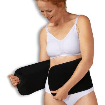 Стягащ колан от органичен памук, с велкро Carriwell - размер L/XL, черен