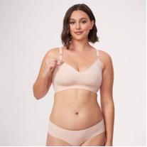 Сутиен за бременни и кърмачки MOMCOZY - YN21, размер XL, Skin
