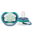 Светещи в тъмното ортодонтични залъгалки Philips Avent Ultra Air Night 6-18м сини с декорация Звезда и Луна