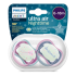 Светещи в тъмното ортодонтични залъгалки Philips Avent Ultra Air Night 6-18м розови с декорация Звезда и надпис Dreams