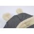 Термочувал за детска количка с овча вълна Kaiser, XL Ears Wool, Anthracite Melange