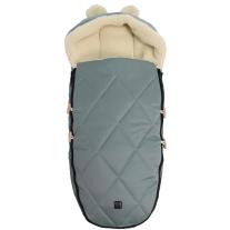 Термочувал за детска количка с овча вълна Kaiser, XL Ears Wool, Slit Green
