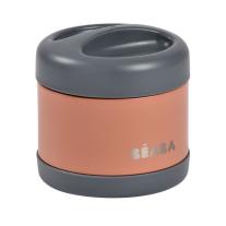 Термос за храна от неръждаема стомана 500 мл, Beaba, Terracotta