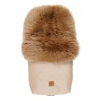 Термочувал за детска количка с овча кожа Kaiser Kaiser Nelly, Sand Melange/Cappuccino