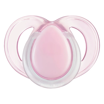 Ортодонтични залъгалки Tommee Tippee NIGHT TIME 6-18м, в бяло и розово, в кутия за стерилизиране