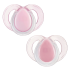 Ортодонтични залъгалки Tommee Tippee NIGHT TIME 6-18м, в бяло и розово, в кутия за стерилизиране