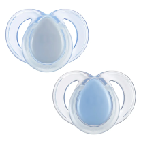 Ортодонтични залъгалки Tommee Tippee NIGHT TIME 6-18м, в синьо, в кутия за стерилизиране