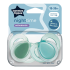 Ортодонтични залъгалки Tommee Tippee NIGHT TIME 18-36м, в бяло и зелено, в кутия за стерилизиране