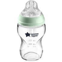Стъклено бебешко шише за хранене Tommee Tippee Easi-Vent 250 мл