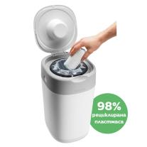 Хигиенен кош за памперси Tommee Tippee Twist&Click Бял с 4 бр. резервни касети
