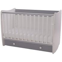 Трансформиращо се легло-люлка Lorelli - Dream, бяло и каменно сиво, 60 х 120 cm