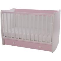 Трансформиращо се легло-люлка Lorelli - Dream, бяло и розова орхидея, 60 х 120 cm