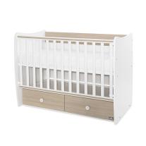 Трансформиращо се легло Lorelli - Matrix, 60 х 120 cm, бяло/кехлибар