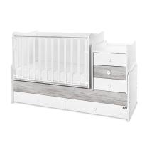 Трансформиращо се легло Lorelli - Maxi Plus, 70 х 160 cm, бяло/арт