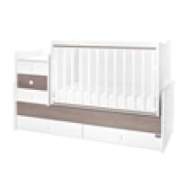 Трансформиращо се легло Lorelli - Maxi Plus, 70 х 160 cm, бяло/кафе