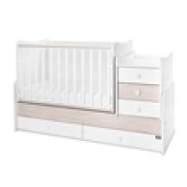 Трансформиращо се легло Lorelli - Maxi Plus, 70 х 160 cm, бяло/светъл дъб
