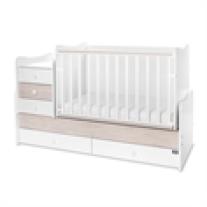 Трансформиращо се легло Lorelli - Maxi Plus, 70 х 160 cm, бяло/светъл дъб