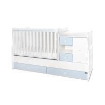 Трансформиращо се легло Lorelli - MiniMax 190/72 см, бяло/baby blue