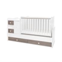 Трансформиращо се легло Lorelli - MiniMax 190/72 см, бяло/кафе