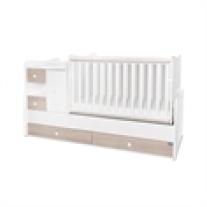 Трансформиращо се легло Lorelli - MiniMax 190/72 см, бяло/кехлибар