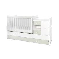 Трансформиращо се легло Lorelli - MiniMax 190/72 см, бяло/milky green