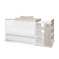 Трансформиращо се легло Lorelli - Multi 190/82 см, бяло/светъл дъб