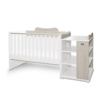 Трансформиращо се легло Lorelli - Multi 190/82 см, бяло/светъл дъб