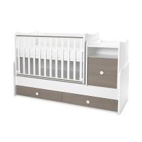 Трансформиращо се легло Lorelli - Trend Plus, бяло/кафе