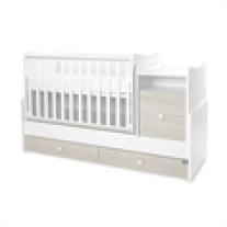 Трансформиращо се легло Lorelli - Trend Plus, бяло/светъл дъб