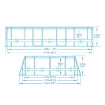Bestway 109402 Басейн 56620 Power Steel 4.27m x 2.50m x 1.00m