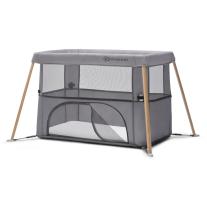 Бебешка кошара сгъваема KinderKraft MOVI, Дърво/Сиво