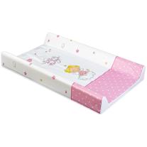 Твърда подложка за повиване Lorelli - 50 х 80 cm, Little Angel, бялa/розовa