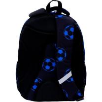 Ученическа раница Astra Head - Неонов син футбол, 3 отделения