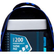 Ученическа раница Astra Head - Неонов син футбол, 3 отделения