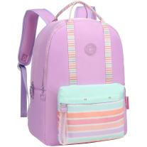 Ученическа раница Marshmallow - Stripes, с 2 отделения, лилава