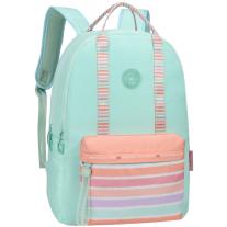 Ученическа раница Marshmallow Stripes - Мента, с 2 отделения