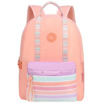 Ученическа раница Marshmallow Stripes - Праскова, с 2 отделения